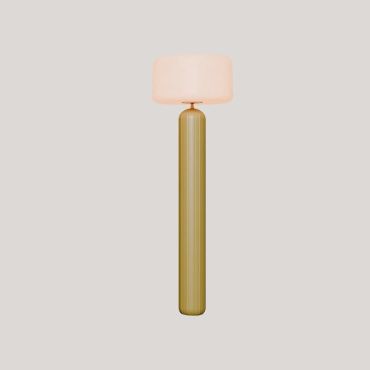 New Garden Phoebe 145 - oplaadbare vloerlamp op zonne-energie en op batterijen met afstandsbediening - Ø 45 x 143 cm - RGB + wit 5W LED incl. - IP65 - olijfgroen - 3000K