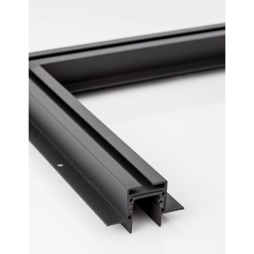 Nova Luce Q-Connector - hoekverbinder voor verzonken magnetisch profiel voor gipsplaat plafonds - 30,3 x 6,5 x 3,9 cm - zandzwart