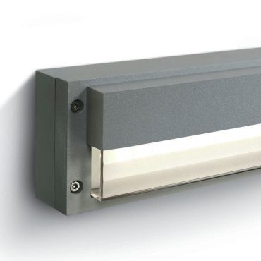 ONE Light Outdoor Wall Lights - buiten wandverlichting - 22 x 9 x 5 cm - 3W LED incl. - IP54 - grijs