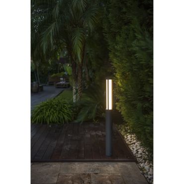 Faro Logar - tuinpaal - Ø 8 x 90 cm - 23W LED incl. - IP54 - donkergrijs