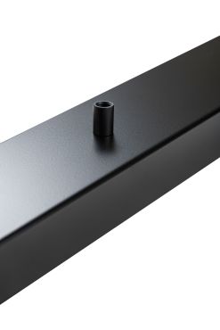 Perluci - plafondplaat voor 5 lichtpunten - 140 x 9 x 2,5 cm - zwart