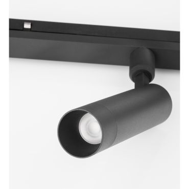 Nova Luce Lod 24V - lichtpunt magnetisch railsysteem - Ø 3,2 x 19,6 cm - 10W LED incl. - zandzwart