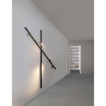 Nova Luce Kozy 24V - armatuur voor magnetisch profielsysteem - 50 x 3 cm - 13W LED incl. - zandzwart