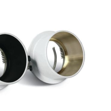 ONE Light Recessed Cylinders - inbouwspot - Ø 68 mm, Ø 62 mm inbouwmaat - wit en goud
