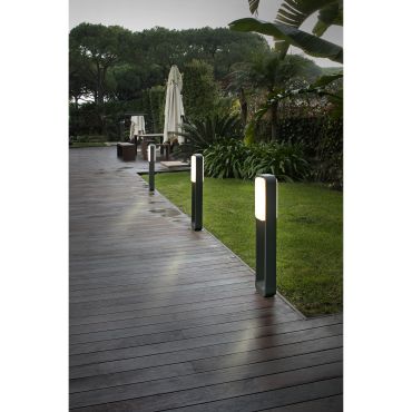 Faro Sticker - tuinpaal - 15 x 9 x 72 cm - 10W LED incl. - IP55 - donkergrijs