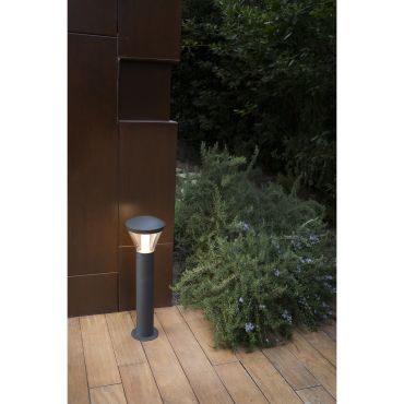 Faro Shelby - tuinpaal - Ø 19 x 63 cm - 10W LED incl. - IP65 - donkergrijs