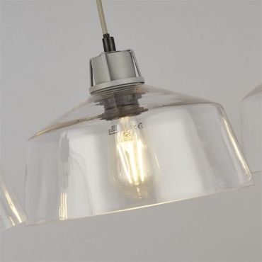 Searchlight Odeon - hanglamp - 80 x 120 cm - grijs
