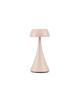Nova Luce Ycro - oplaadbare tafellamp buiten - Ø 8 x 17,5 cm - 2W dimbare LED incl. - IP54 - crème