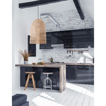 Nova Luce Aurora - hanglamp - Ø 40,5 x 250 cm - bruin en zwart