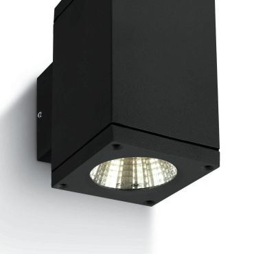 ONE Light Outdoor Wall Cylinders Up &amp; Down Beam - buiten wandverlichting - 8 x 11,4 x 14,4 cm - 2 x 6W LED incl. - IP54 - zwart