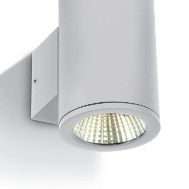 ONE Light Outdoor Wall Cylinders Up &amp; Down Beam - buiten wandverlichting - 8 x 10,6 x 13,8 cm - 2 x 6W LED incl. - IP54 - wit