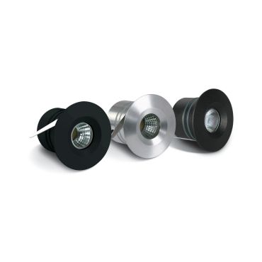 ONE Light - inbouwspot - Ø 46 mm, Ø 38 mm inbouwmaat - 3W dimbare LED incl. - IP65 - zwart