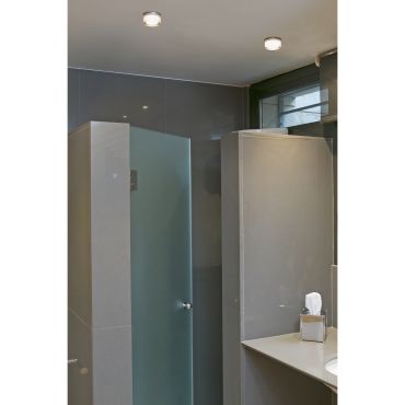 Faro Ebba - plafond/wandverlichting - Ø 7 x 6,5 cm - 4W LED incl. - IP44 - zilver