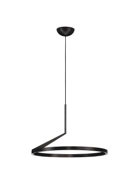 Nova Luce Tilia - hanglamp - Ø 60 x 250 cm - 31W dimbare LED incl. - zandzwart