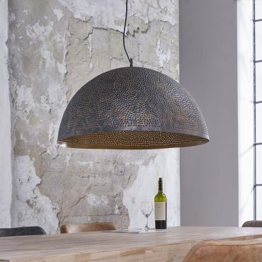Vico Perforated - hanglamp 1 - 70 x 150 cm - zwart bruin