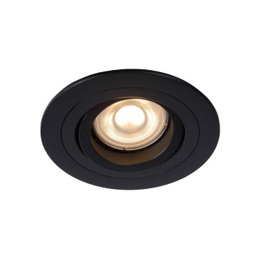 Lucide Tube Round - inbouwspot - Ø 90 mm, Ø 82 mm inbouwmaat - zwart