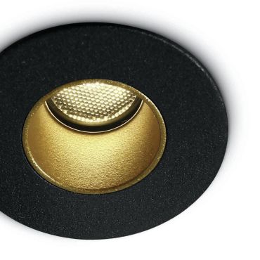 ONE Light - Dark Light Range - inbouwspot - Ø 40 mm, Ø 30 mm inbouwmaat - 2W LED incl. - IP65 - zwart