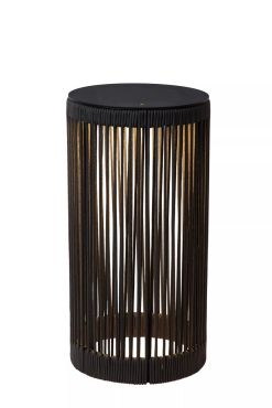 Lucide Pingi - oplaadbare vloerlamp - Ø 33,5 x 61,5 cm - 3 stappen dimbaar - IP44 - zwart