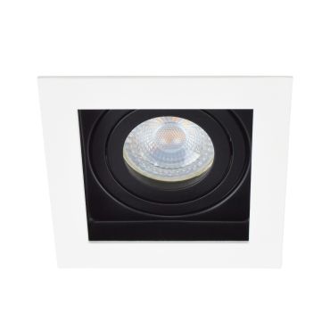 Projectlight Bloq 1 - inbouwspot - 100 x 100 mm, 92 x 92 mm inbouwmaat - wit en zwart