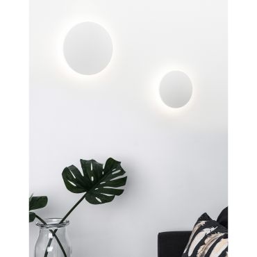 Nova Luce Astrid - wandverlichting - Ø 18 x 4 cm - 12W LED incl. - zandwit