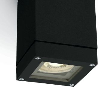 ONE Light GU10 Outdoor Cubes - buiten plafondverlichting - 6,3 x 6,3 x 9,8 cm - IP54 - zwart