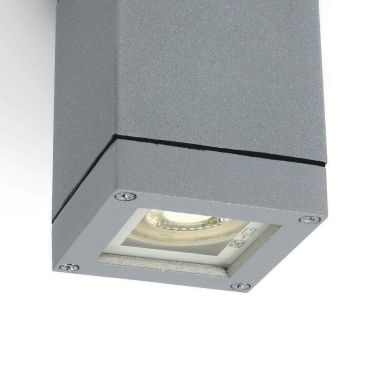 ONE Light GU10 Outdoor Cubes - buiten plafondverlichting - 6,3 x 6,3 x 9,8 cm - IP54 - grijs