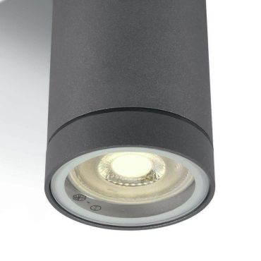 ONE Light GU10 Outdoor Cylinders - buiten plafondverlichting - Ø 6,5 x 9,5 cm - IP54 - antraciet