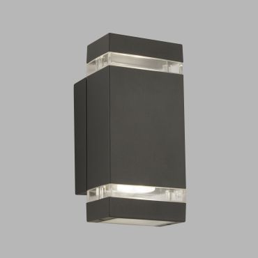 Searchlight Upwell - buiten wandverlichting - 11 x 23,5 cm - IP44 - grijs