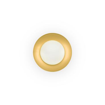 Faro Side - plafond/wandverlichting - Ø 20 x 9 cm - zwart &amp; goud