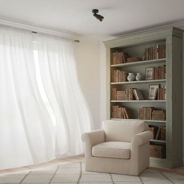 VK Lighting Iluma - wand- en plafondlamp - Ø 8 x 17,8 cm - zwart