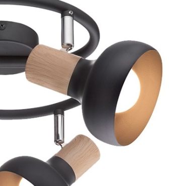 SHOWROOMMODEL - Elmark Addy - plafondspot 3L - Ø 25 cm - zwart