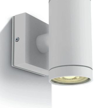 ONE Light GU10 Outdoor Cylinders - buiten wandverlichting - Ø 6,5 x 14,2 cm - IP54 - wit
