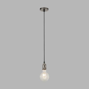 Searchlight Suspension - hanglamp - Ø 9,8 x 150 cm - satijn zilver
