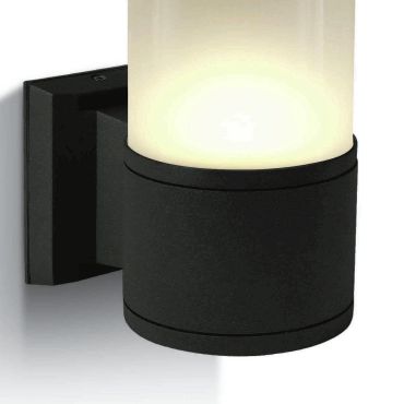 ONE Light E27 Tube Lights - buiten wandverlichting - 10,7 x 21 cm - IP54 - zwart