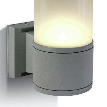 ONE Light E27 Tube Lights - buiten wandverlichting - 10,7 x 21 cm - IP54 - grijs