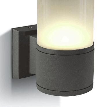 ONE Light E27 Tube Lights - buiten wandverlichting - 10,7 x 21 cm - IP54 - antraciet