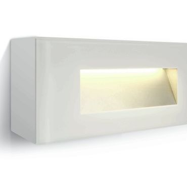 ONE Light Glass Face - buiten wandverlichting - 19 x 5,5 x 8 cm - 5W LED incl. - IP65 - wit