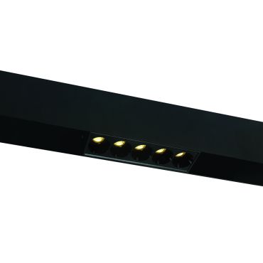 ONE Light magnetisch railsysteem MAXI - linear - railspot - 13,8 x 3,7 x 4,7 cm - 12W LED incl. - zwart