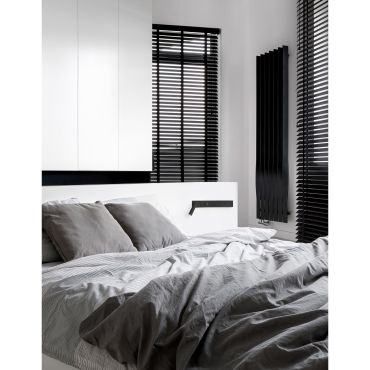 Nova Luce Vida - wandverlichting met schakelaar en USB-lader - 35 x 10 x 8 cm - 5W + 3W LED incl. - zand zwart