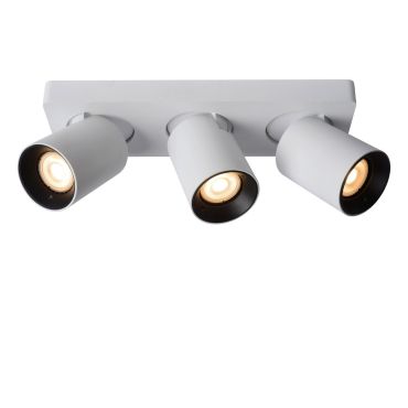 Lucide Nigel - opbouwspot - 30 x 10 x 11,3 cm - 3 x5W dimbaar incl. - dim to warm - wit