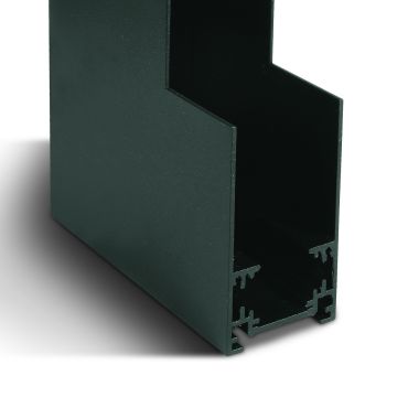 ONE Light magnetisch railsysteem MAXI - vertikaal inwendig opbouwhoekprofiel - 11 x 7,5 x 4 cm - zwart