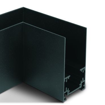 ONE Light magnetisch railsysteem MAXI - horizontaal opbouwhoekprofiel - 11 x 7,5 x 4 cm - zwart