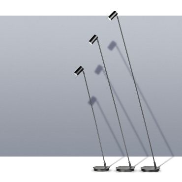 ETH Bowie - vloerlamp - Ø 22 x 130 cm - zwart