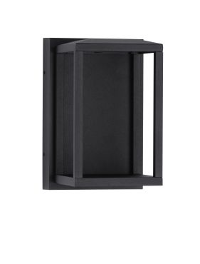 Nova Luce Prive - buiten wandverlichting - 12 x 19 x 14 cm - 14W LED incl. - IP65 - zandzwart