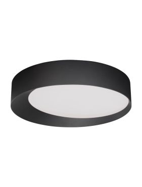 Nova Luce Oby - plafondlamp - Ø 60 x 12 cm - 60W dimbare LED incl. - zandzwart