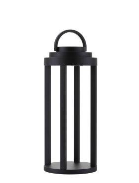 Nova Luce Mocha - oplaadbare tafellamp - Ø 15 x 35 cm - 2W dimbare LED incl. -  IP54 - donker antraciet