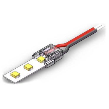 Lichtkoning - connector met 15cm kabel - 1 x 0,52 cm - voor enkelkleurige 8mm SMD LED strip