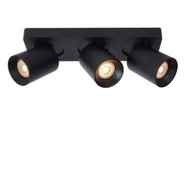 Lucide Nigel - opbouwspot - 30 x 10 x 11,3 cm - 3 x5W dimbaar incl. - dim to warm - zwart