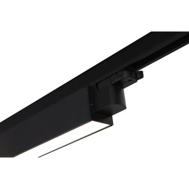 Maxlight Linear - 3-fase railsysteem - 66,2 x 5 x 6,6 cm - 18W LED incl. - zwart
