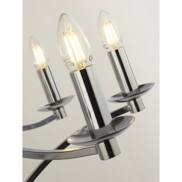 Searchlight Ascot - luster - Ø 72 x 150 cm - chroom